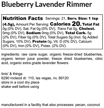 Blueberry Lavender Premium Fruit Infused Sugar