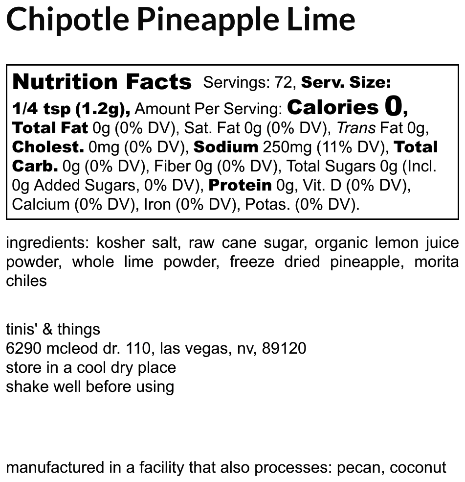 Chipotle Pineapple Lime Premium Fruit Infused Salt