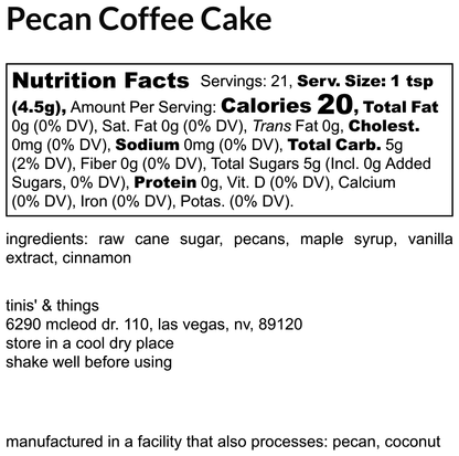 Pecan Coffee Cake Coffee & Dessert Topping