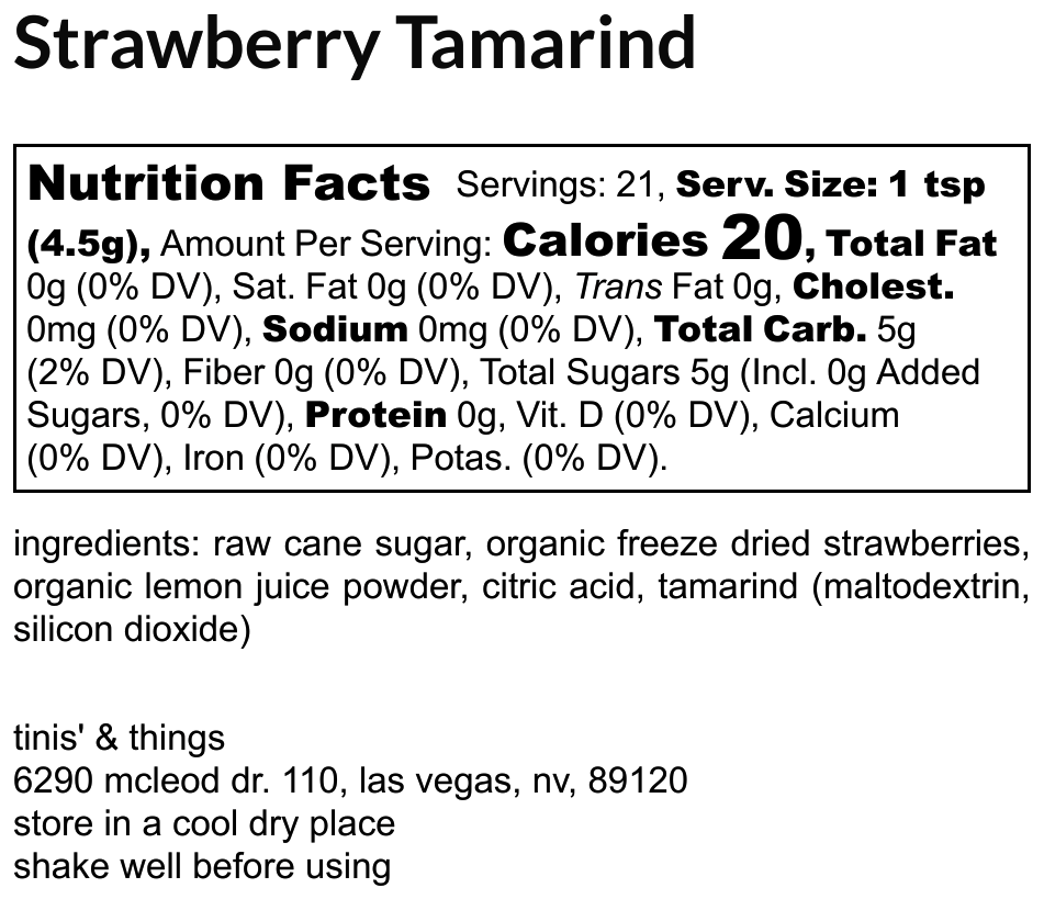 Strawberry Tamarind Premium Sugar Rimmer